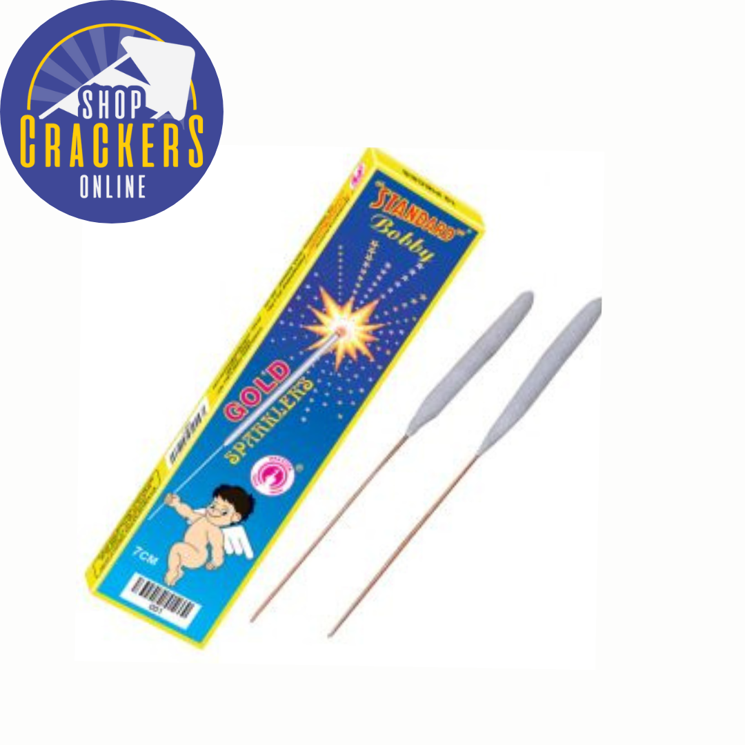 7 Cm bobby gold sparklers (10 pcs)