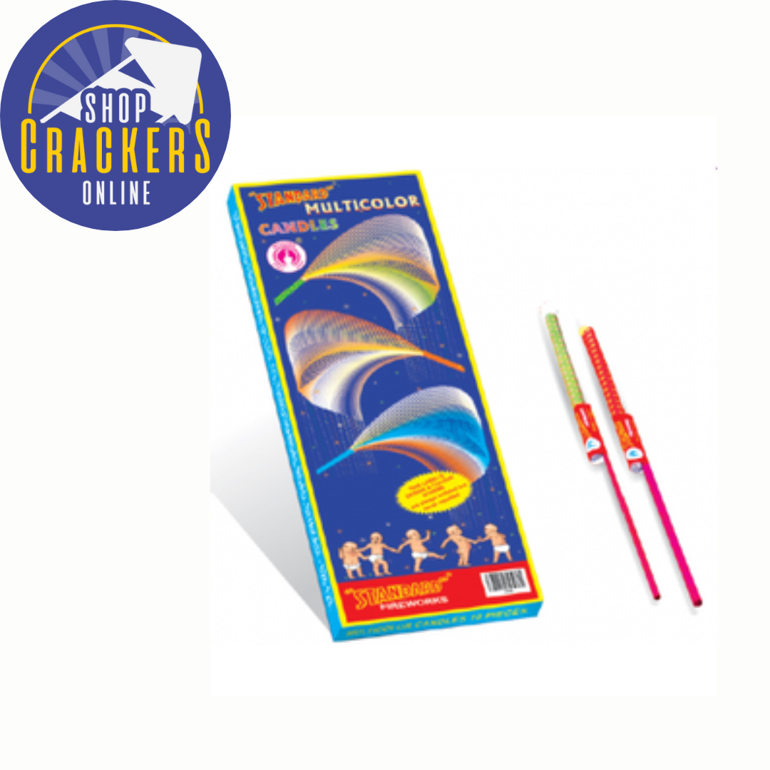 multi colour candles (10 pcs)